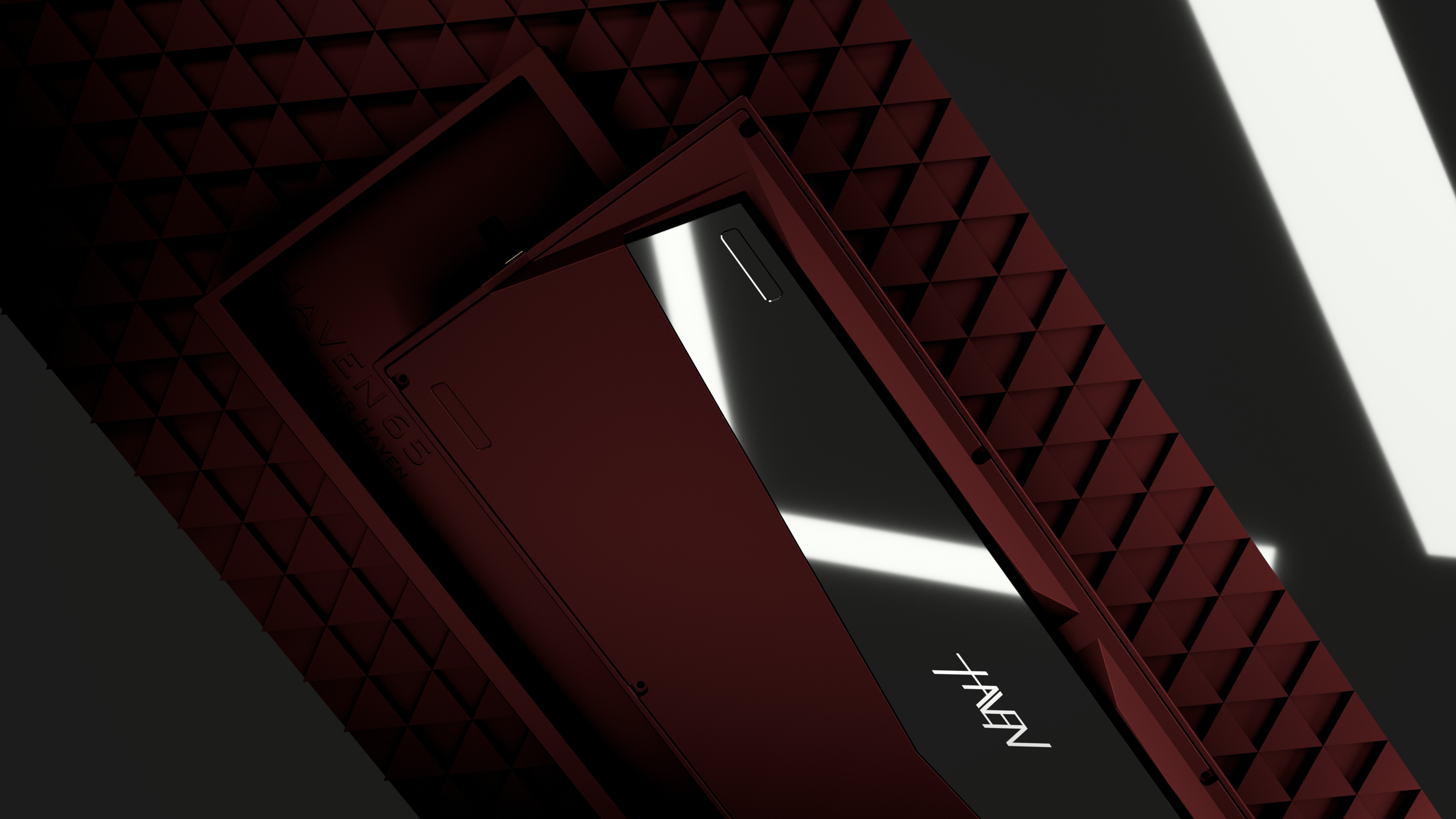 Custom mechanical keyboard on a desk